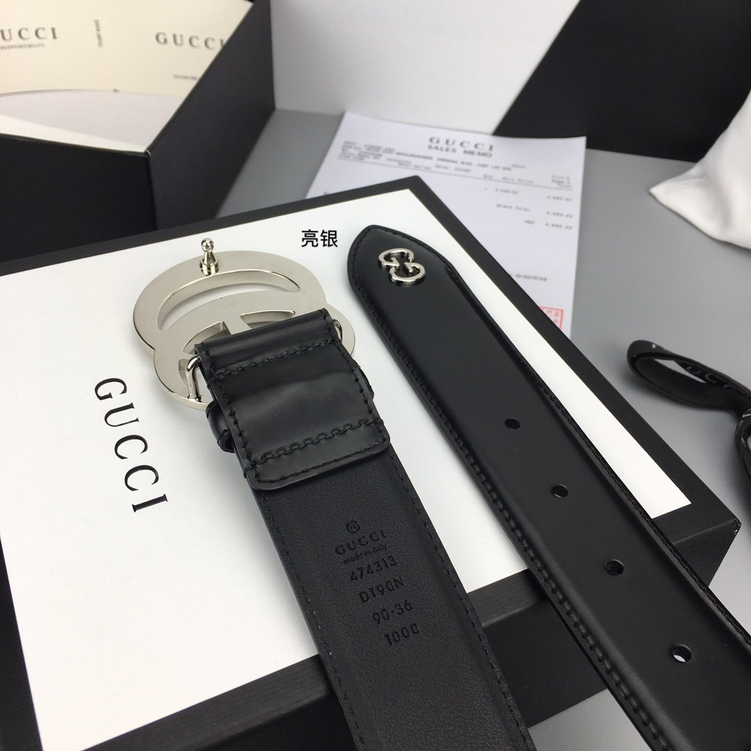 Gucci Belt With Double G Buckle Black
