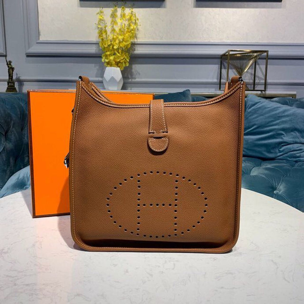 Hermes Evelyne III GM Bag 30cm Taurillon Brown