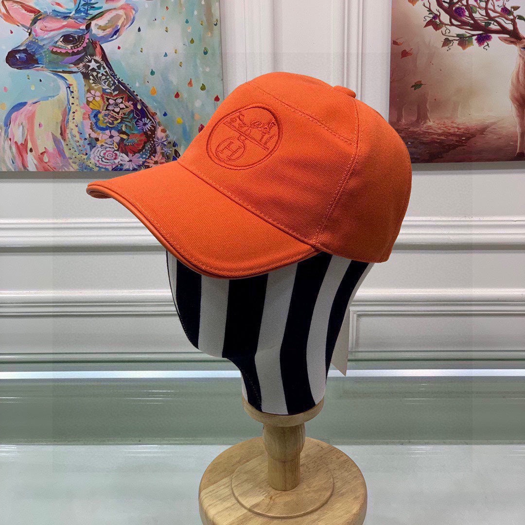 Hermes Davis H Primavera Cap Orange
