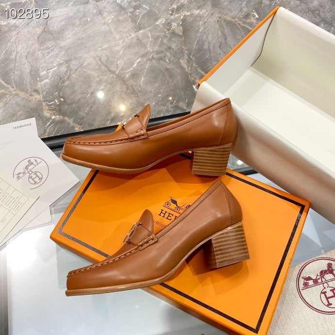 Hermes Elysee Pump Brown