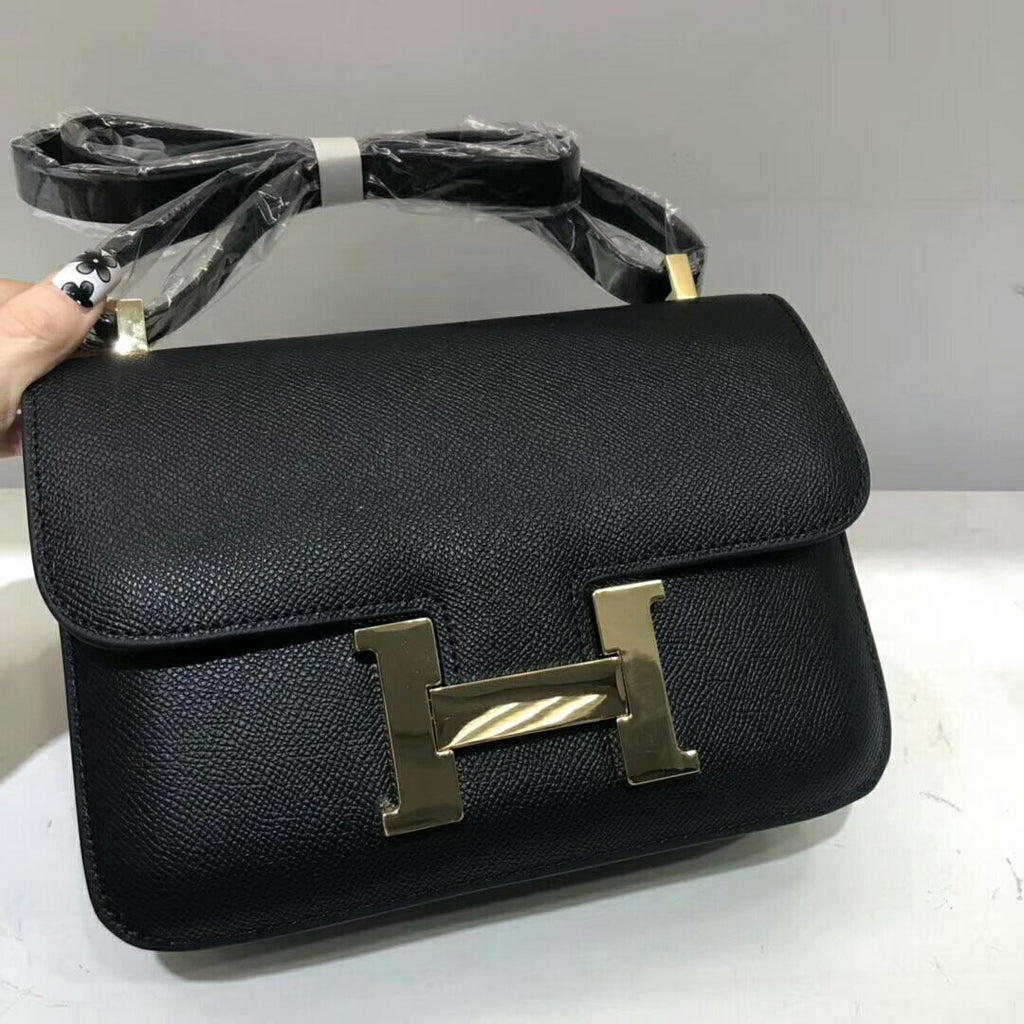 Hermes Constance Shoulder Bag 23cm Black
