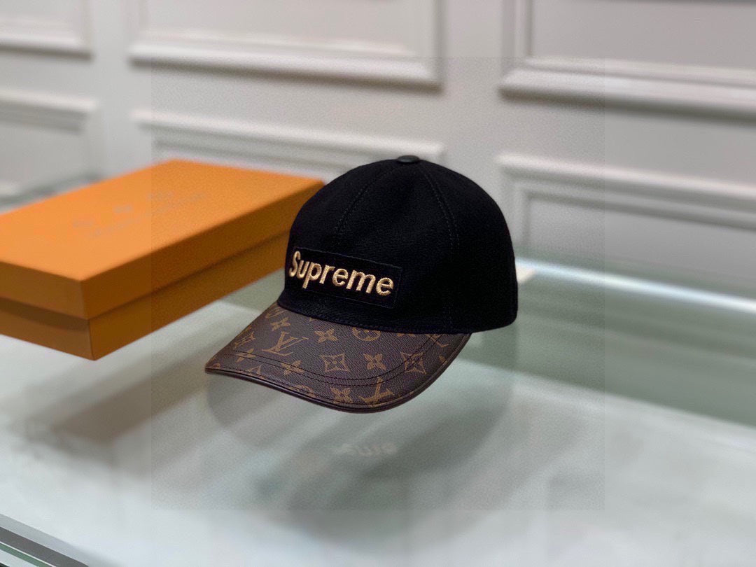 Casquettes Louis Vuitton x Supreme Cap Black & Brown