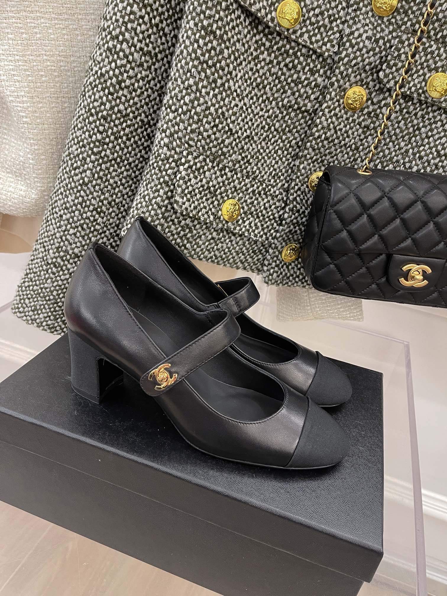 Chanel Sling Back 2.5 Inches Black
