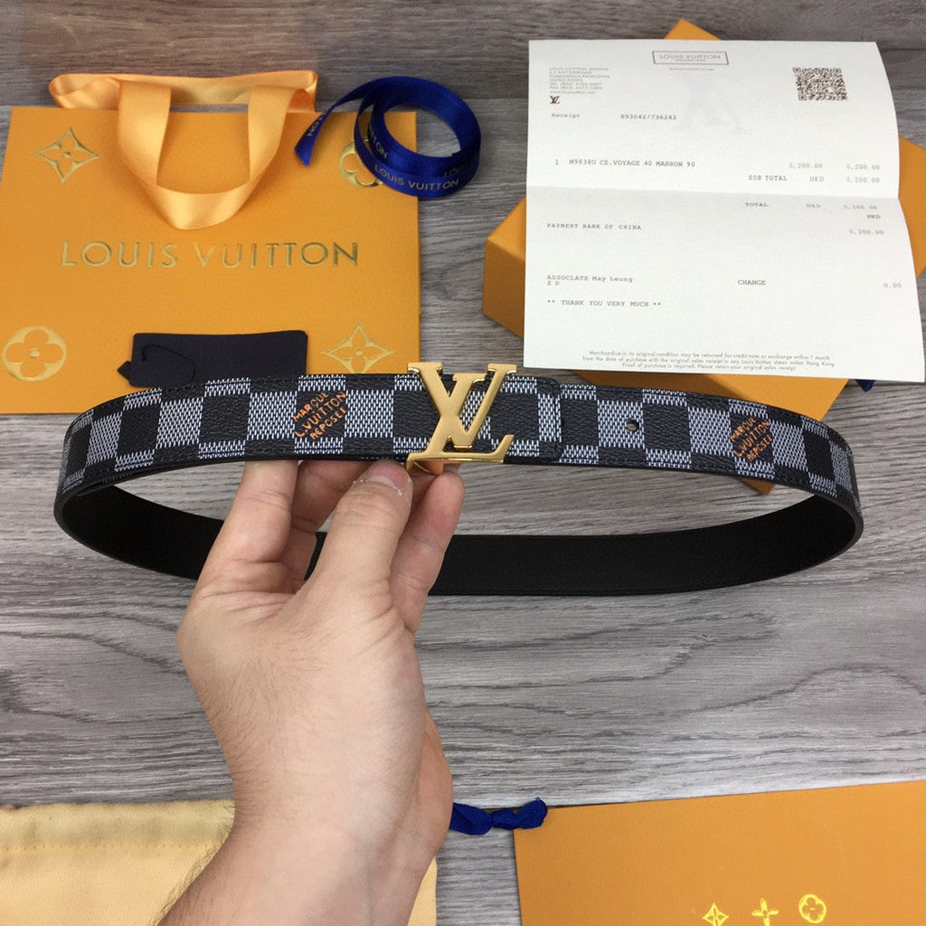 Louis Vuitton Initiales Belt Black