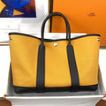 Hermes Canvas Garden Party 36cm Bag Yellow