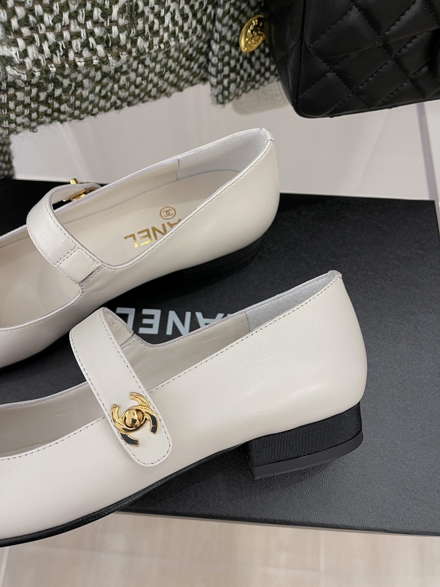 Chanel Sling Back 0.8 Inches White