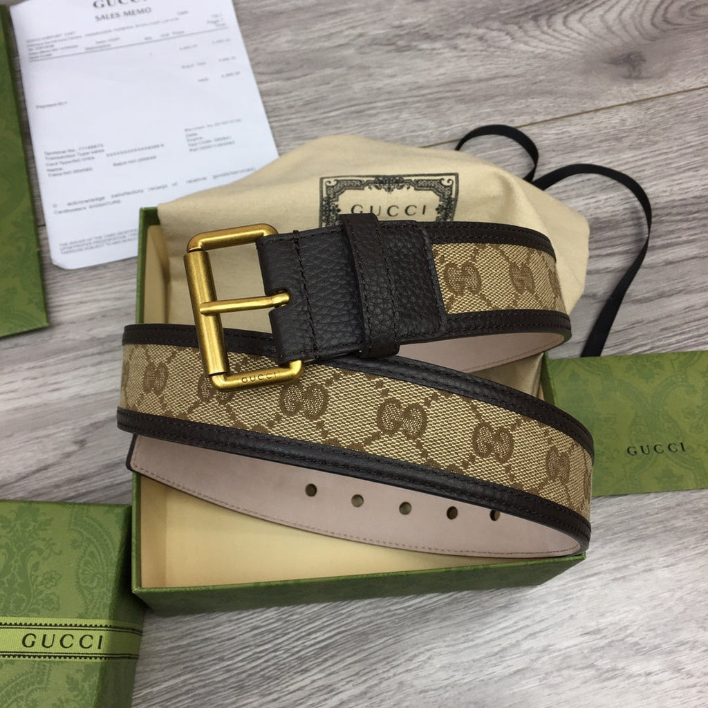 Gucci Belt With Square Buckle Brown