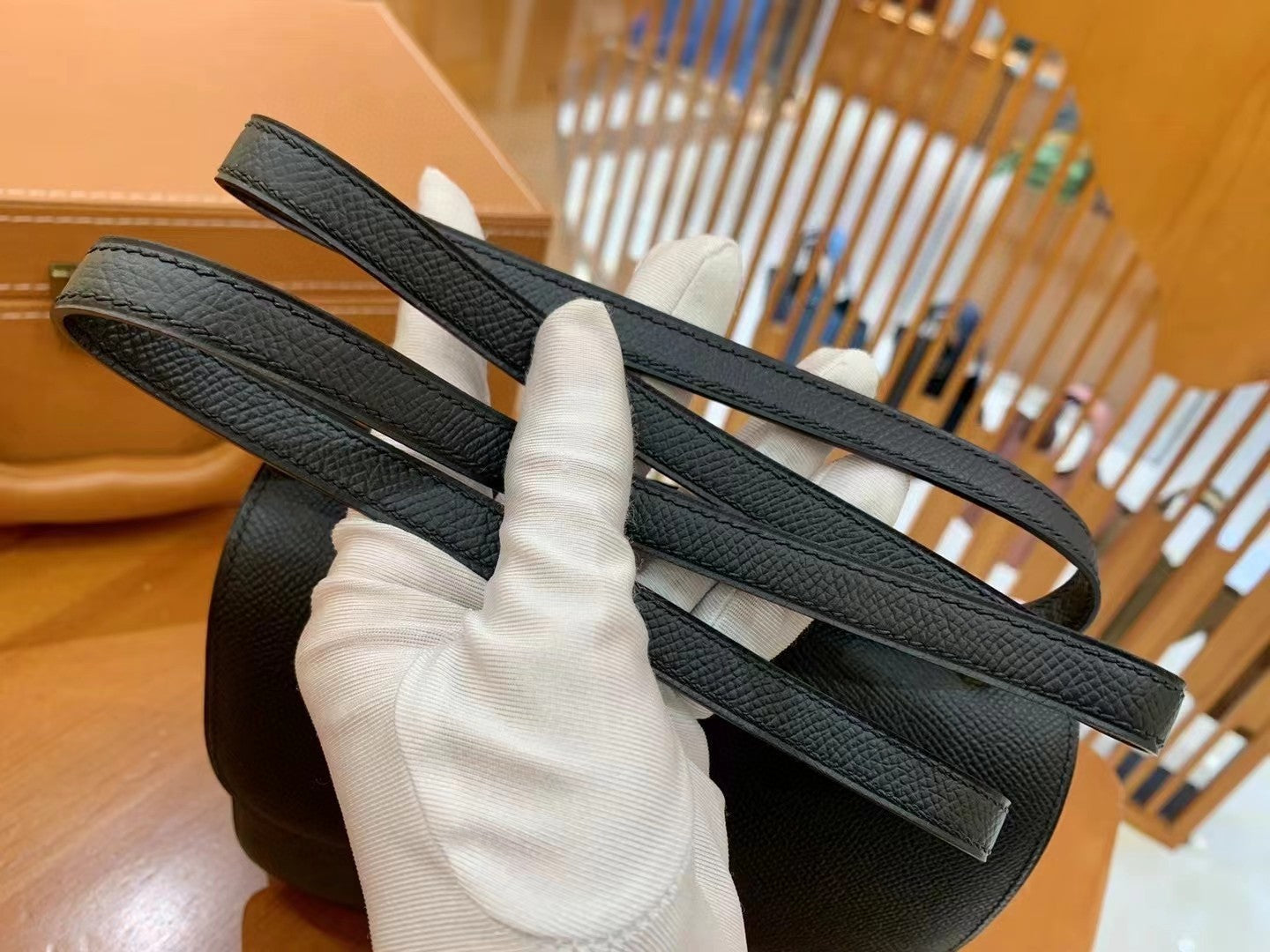 Hermes Constance Shoulder Bag 23cm Black