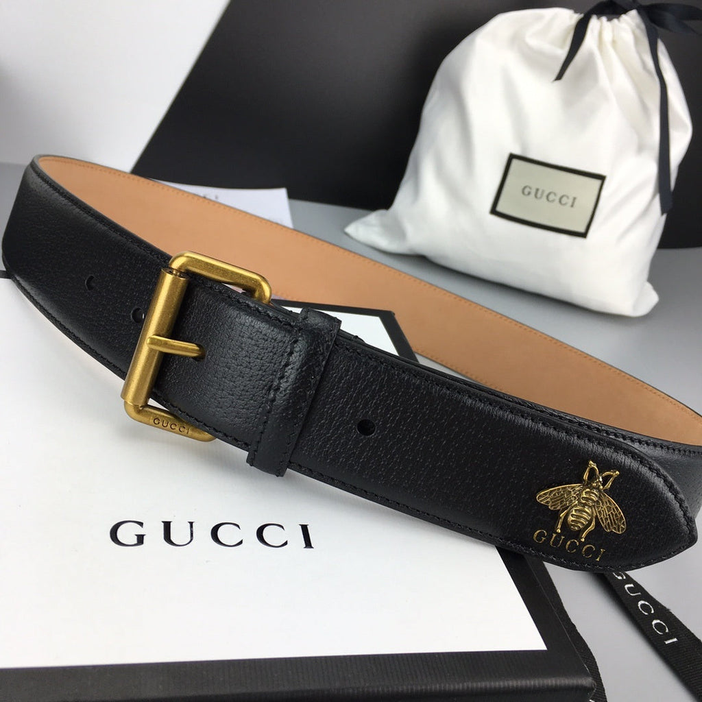 Gucci Belt With Square Buckle Black