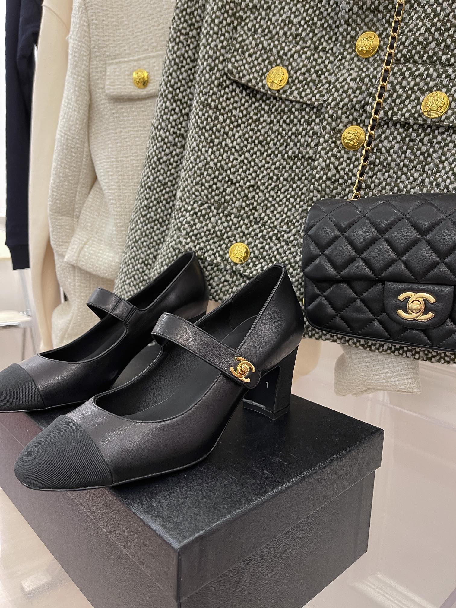 Chanel Sling Back 2.5 Inches Black