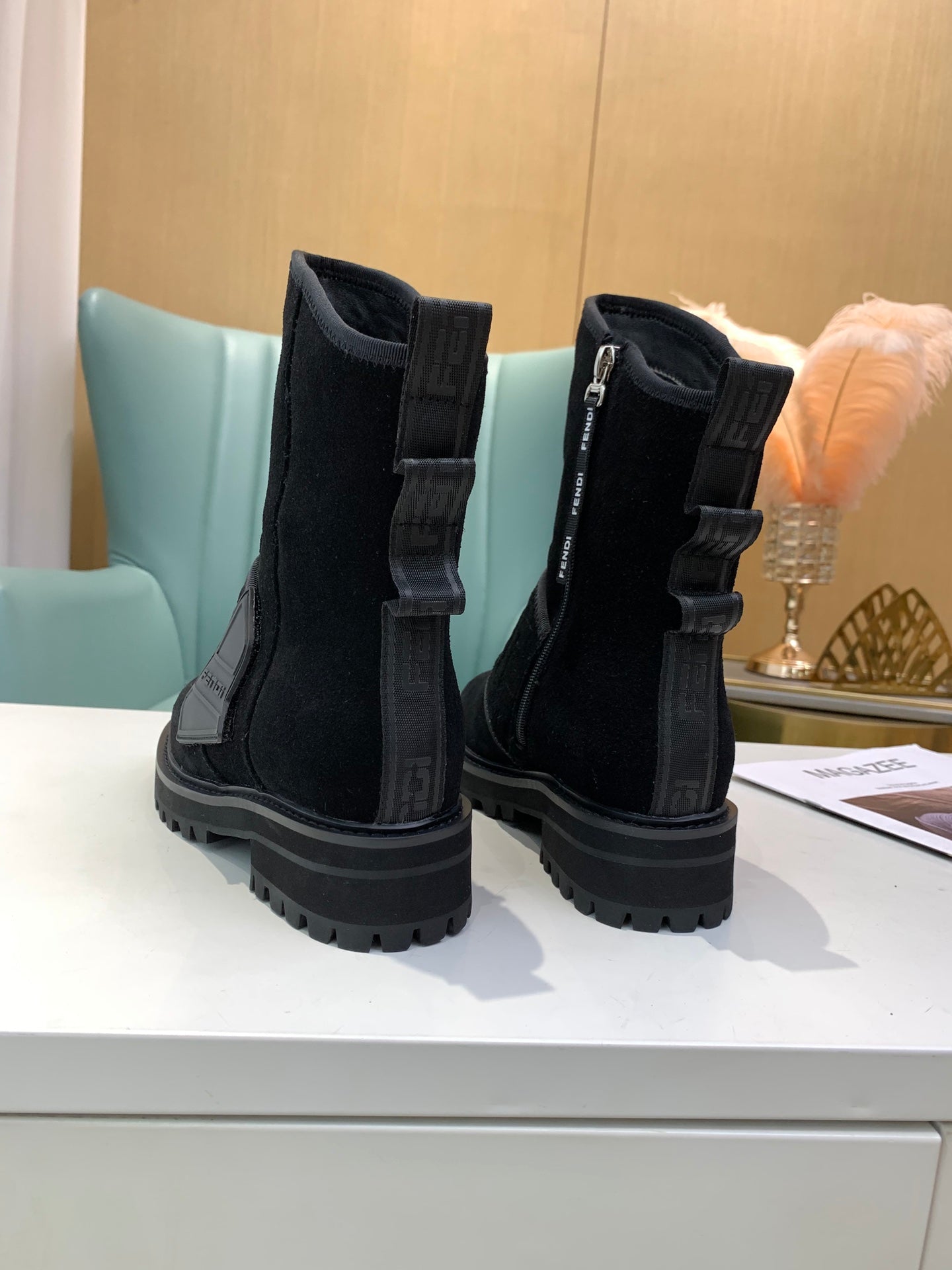 Fendi Signature Boots Black