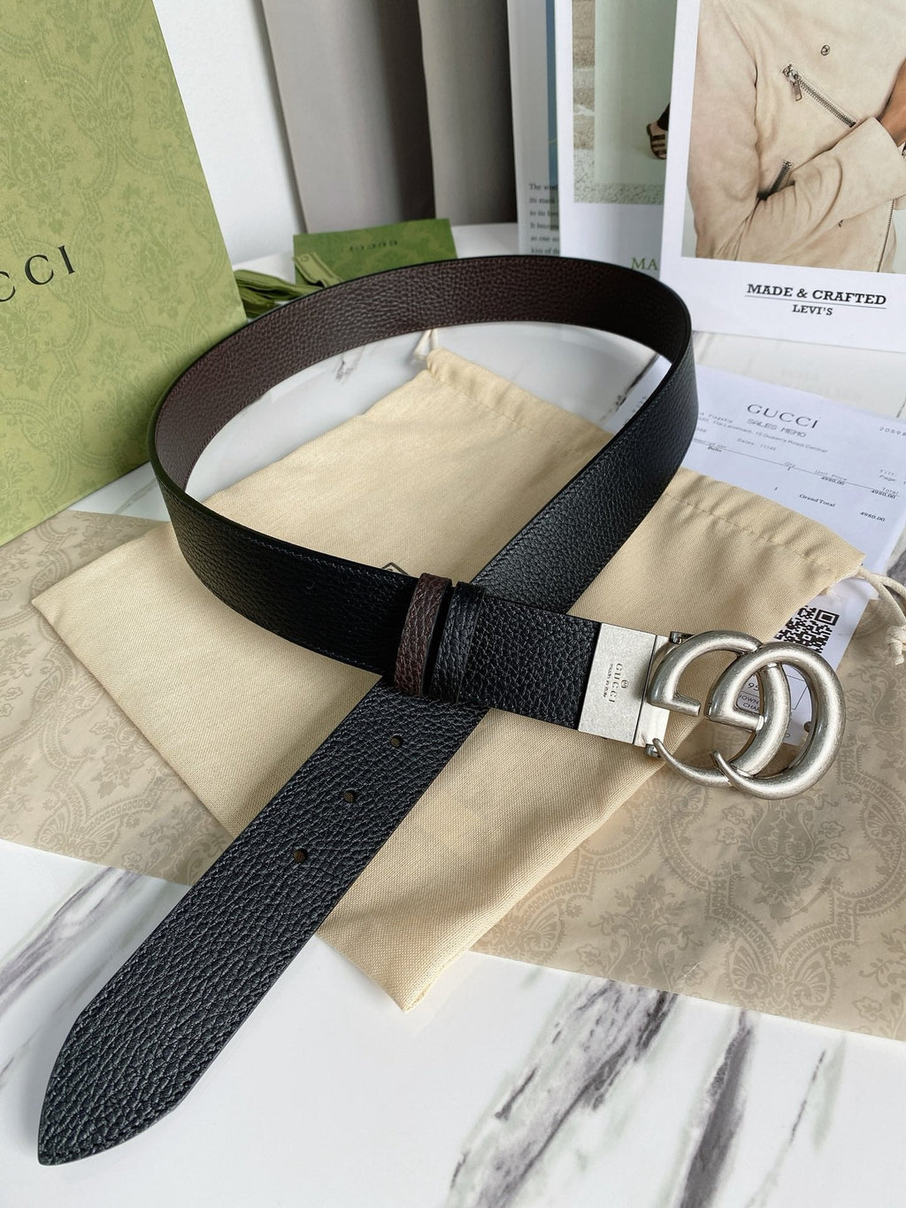 Gucci Marmont Reversible Belt