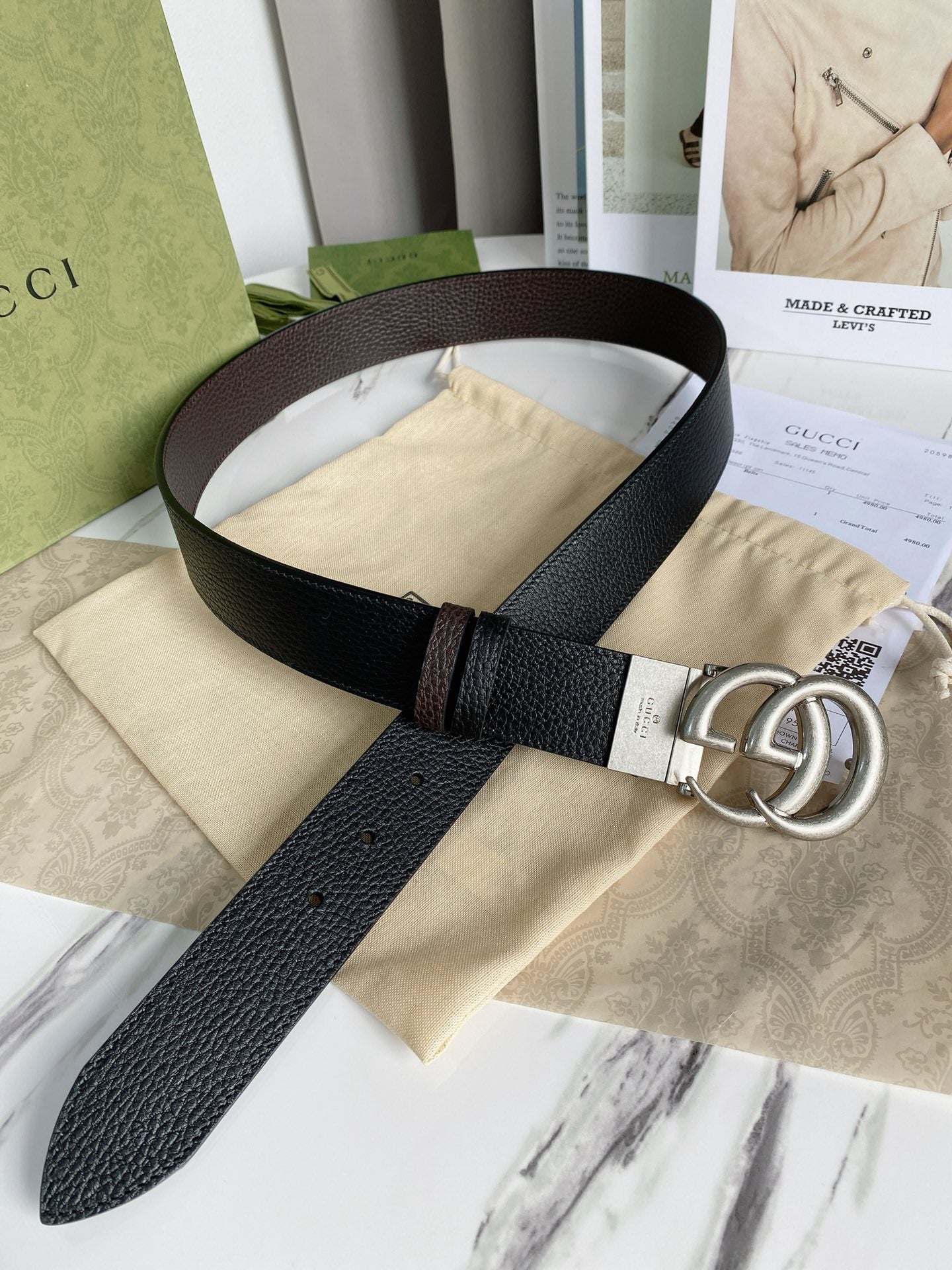 Gucci Marmont Reversible Belt