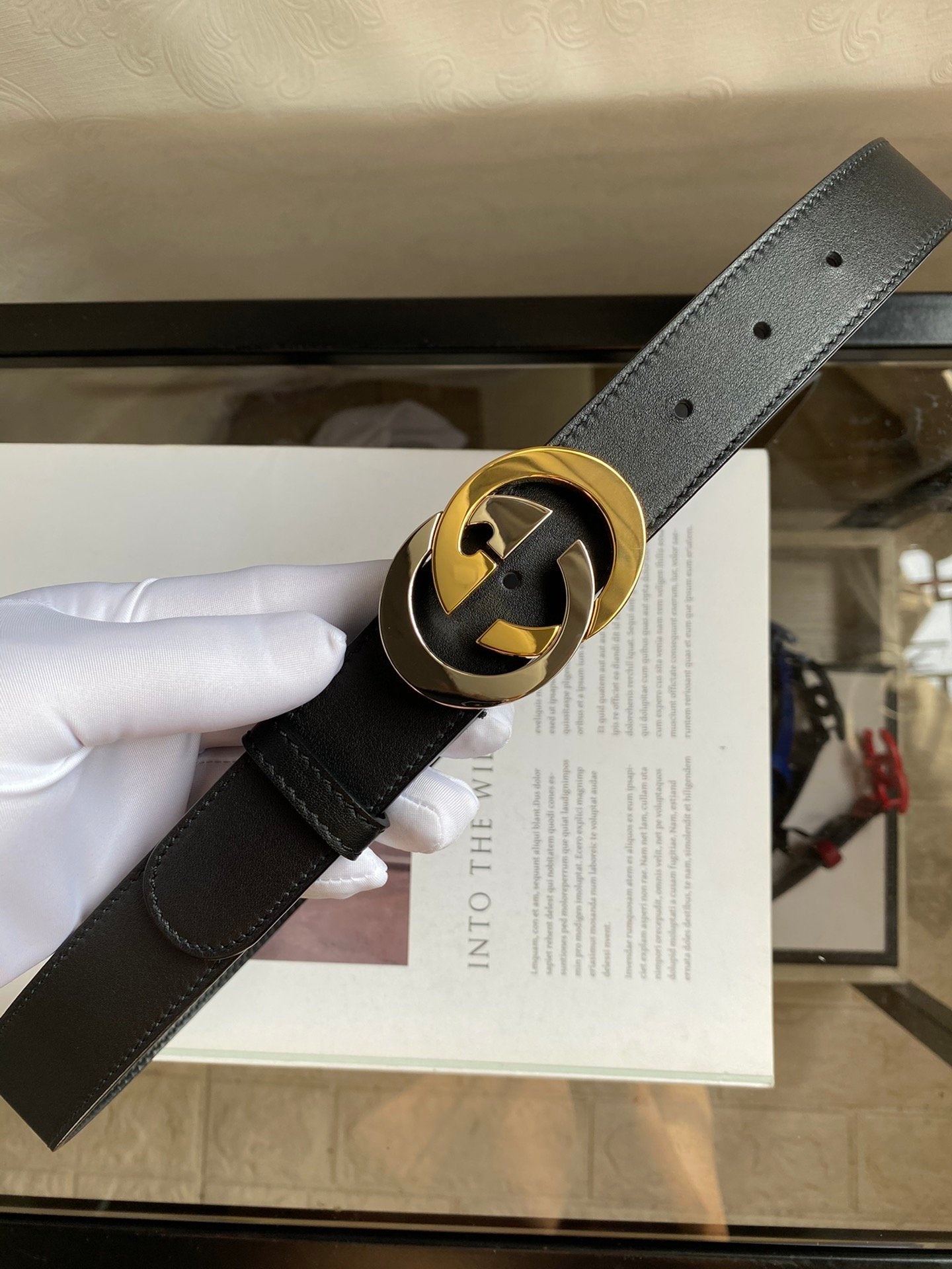 Gucci Belt With Double G Buckle Black