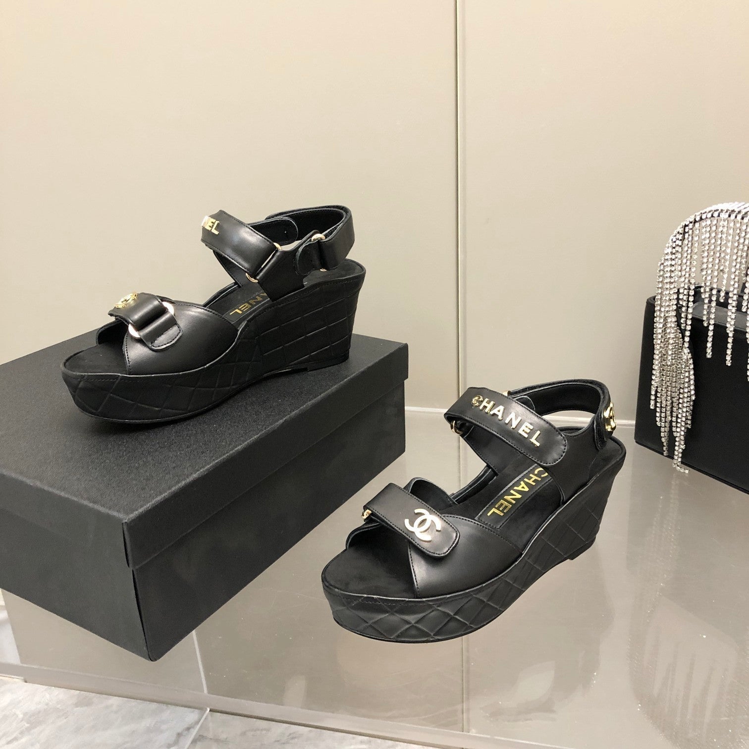 Chanel Sandals Black