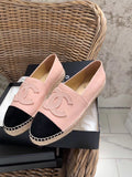 Chanel Espadrilles Calfskin Leather Pre-Fall/Winter Collection Light Pink/Black