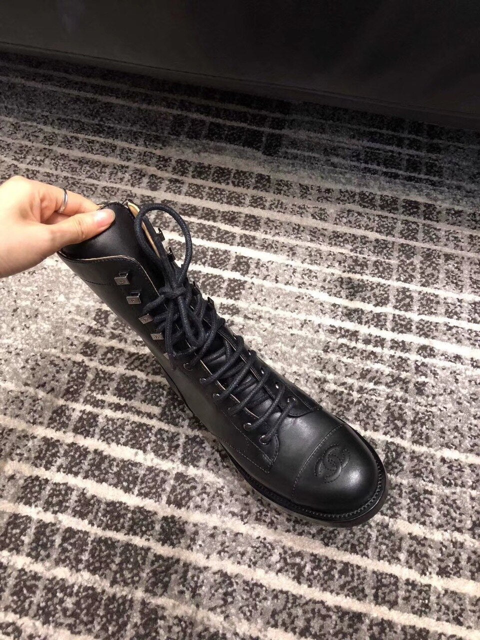 Chanel Mid-Calf Boots Calfskin Leather Pre-Fall/Winter Collection Black