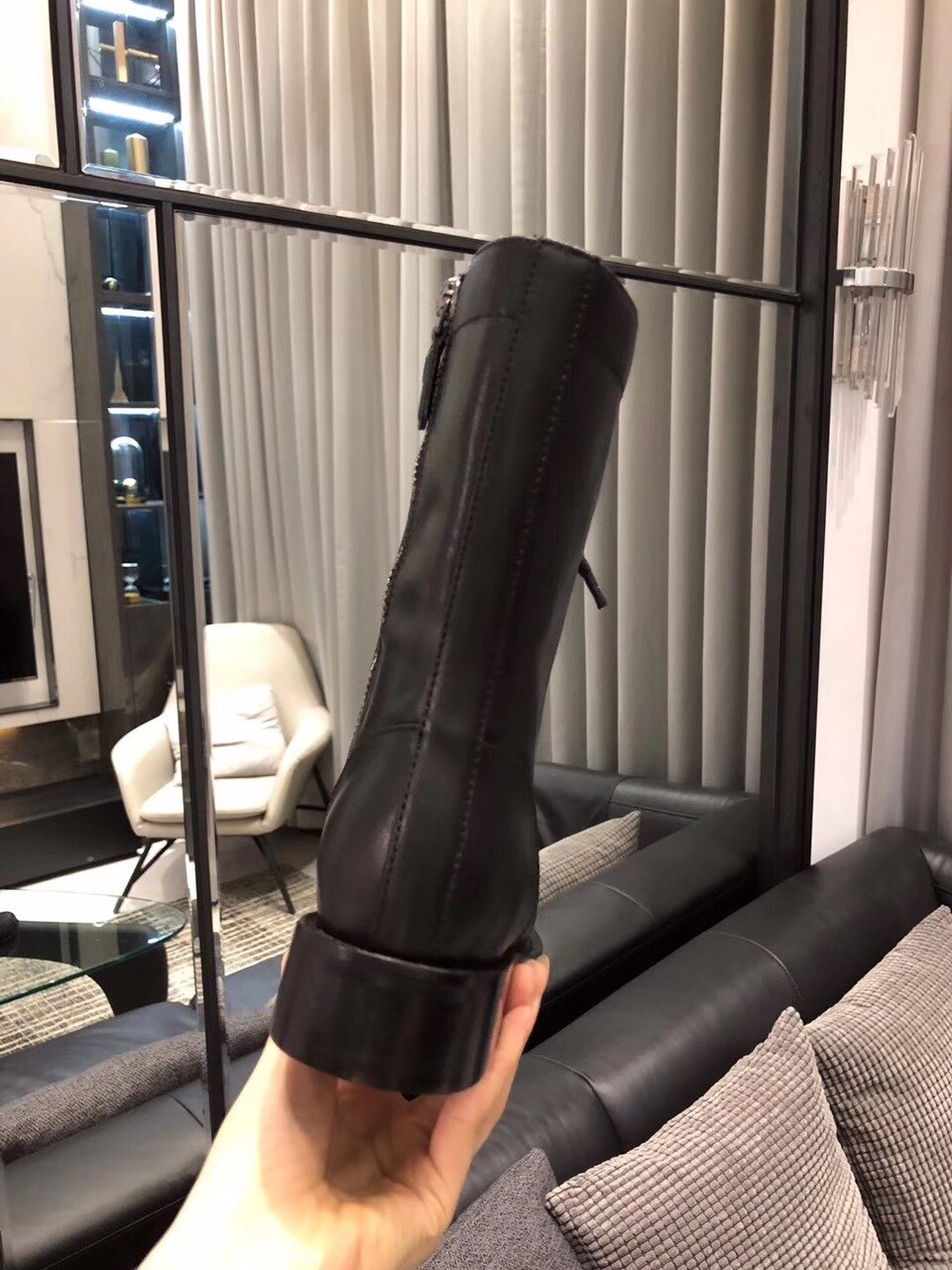 Chanel Mid-Calf Boots Calfskin Leather Pre-Fall/Winter Collection Black