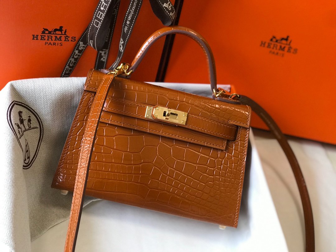 Hermes Kelly 19cm Brown