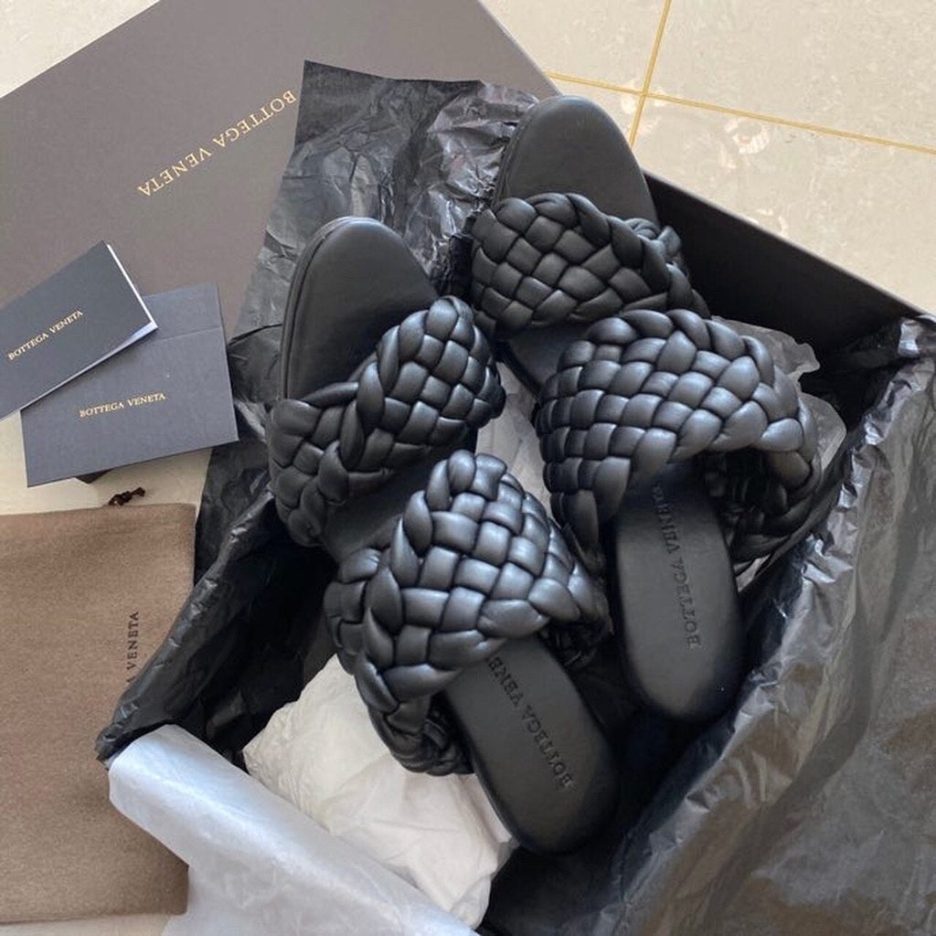 Bottega Veneta Curve Sandals 9.5cm Heel Lambskin Leather Spring/Summer Collection, Black