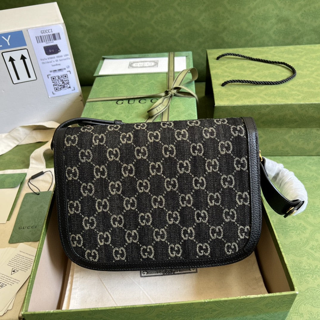 Gucci Horsebit 1955 Shoulder Bag 25cm 602204 Black