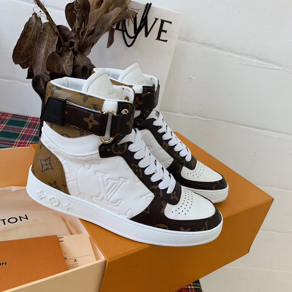 Louis Vuitton Boombox Sneaker Boot Calfskin Leather Spring/Summer Collection 1A5MWJ White/Brown