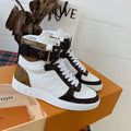 Louis Vuitton Boombox Sneaker Boot Calfskin Leather Spring/Summer Collection 1A5MWJ White/Brown