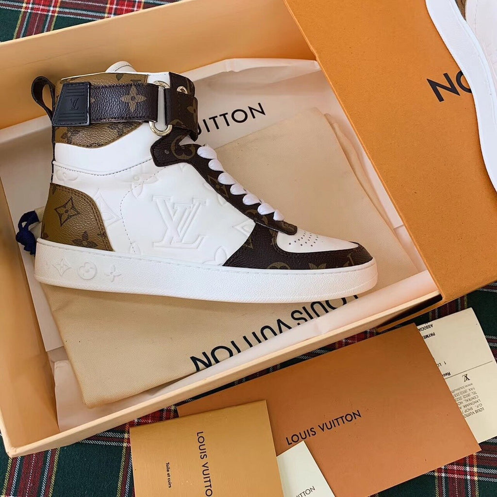 Louis Vuitton Boombox Sneaker Boot Calfskin Leather Spring/Summer Collection 1A5MWJ White/Brown