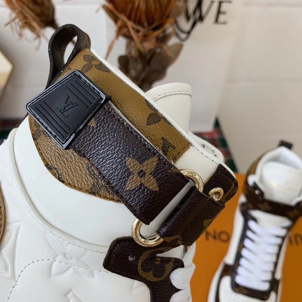 Louis Vuitton Boombox Sneaker Boot Calfskin Leather Spring/Summer Collection 1A5MWJ White/Brown