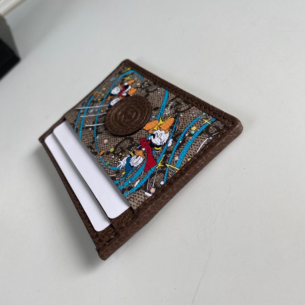 Gucci Disney Donald Duck Brown Cardholder 11cm