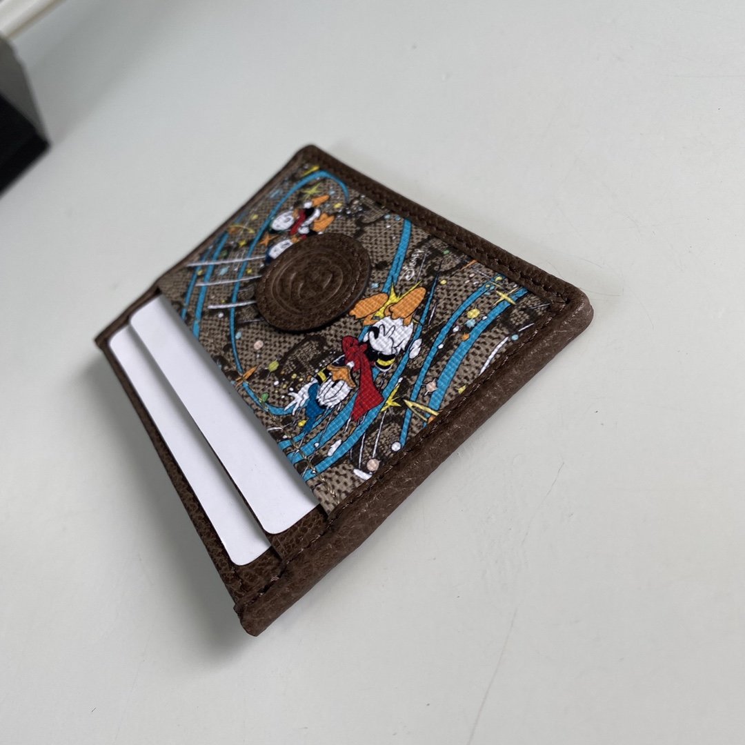 Gucci Disney Donald Duck Brown Cardholder 11cm