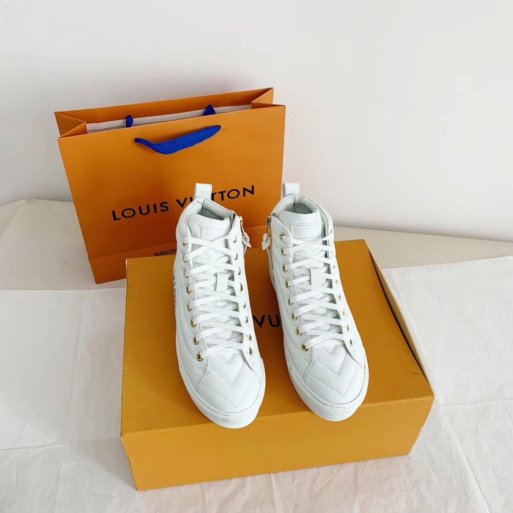 Louis Vuitton Time Out Sneaker Boots Calfskin Leather Fall/Winter Collection White