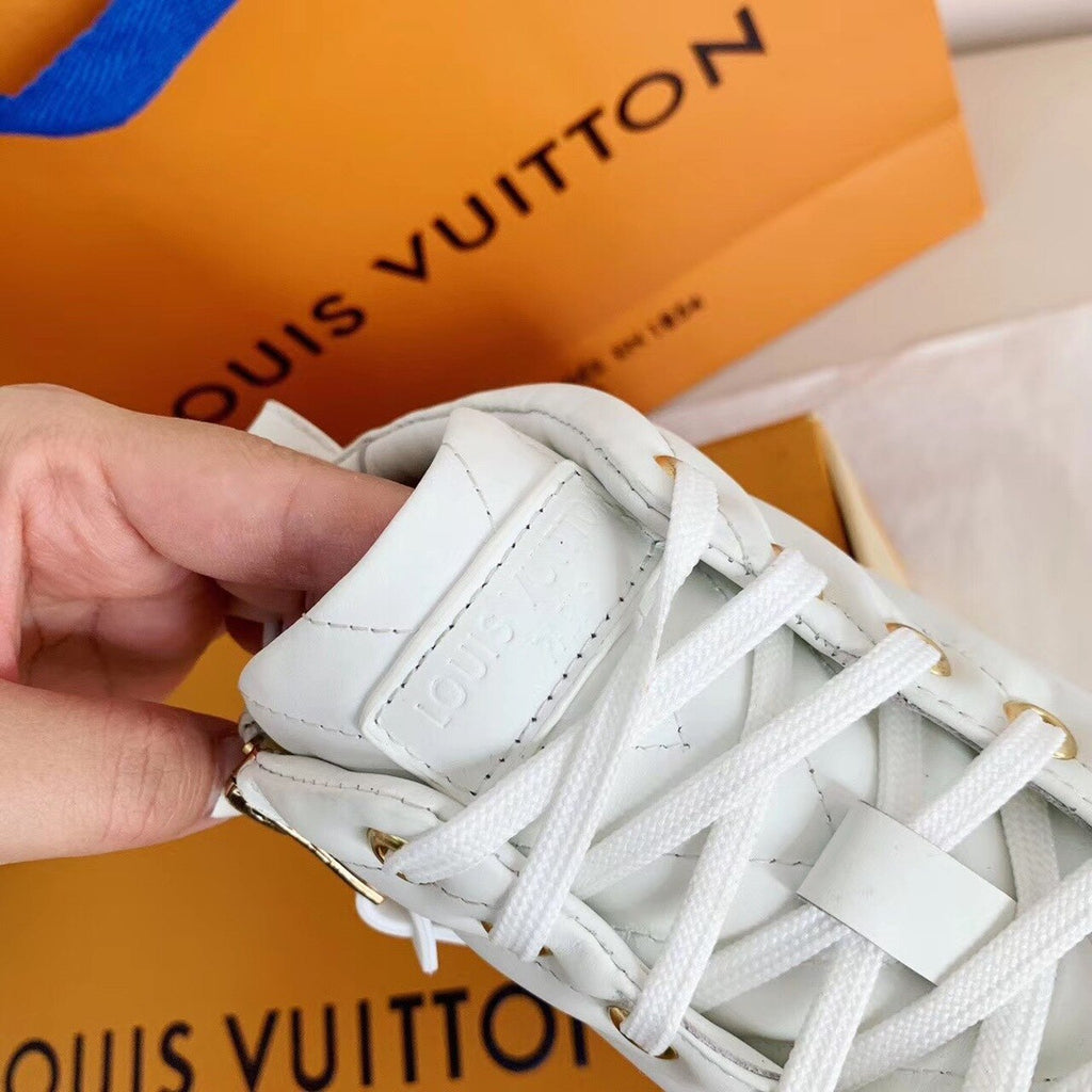 Louis Vuitton Time Out Sneaker Boots Calfskin Leather Fall/Winter Collection White