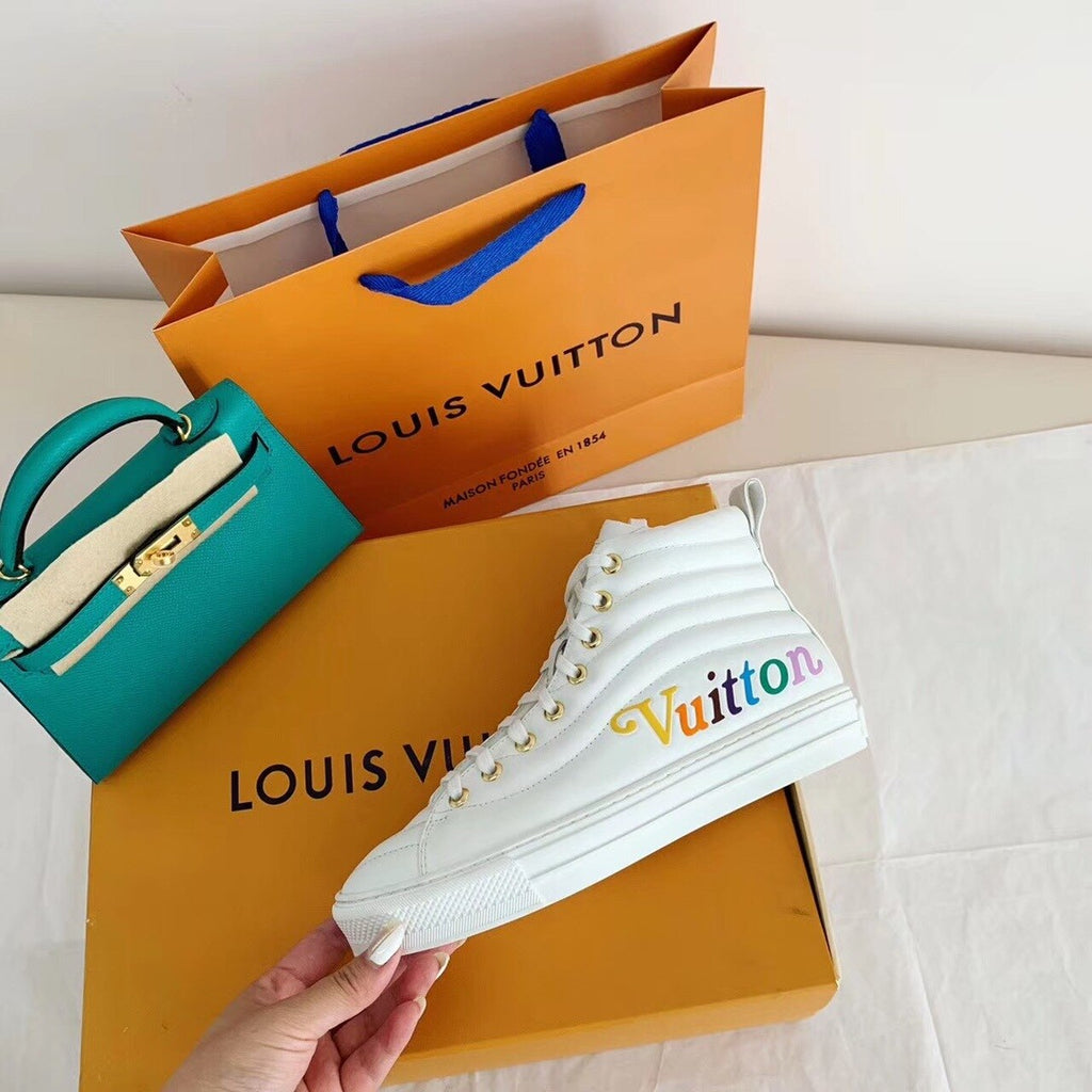 Louis Vuitton Time Out Sneaker Boots Calfskin Leather Fall/Winter Collection White