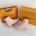 Louis Vuitton Stellar Sneaker Boots Calfskin Leather Fall/Winter Collection 1A57CK Pink