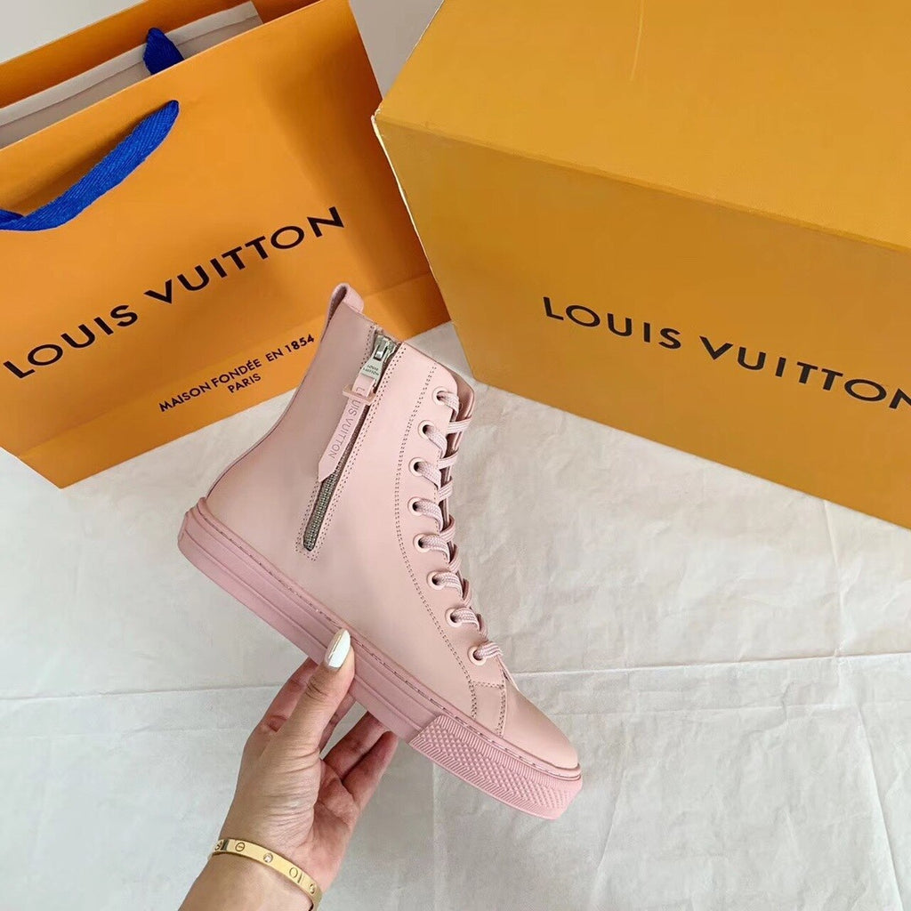 Louis Vuitton Stellar Sneaker Boots Calfskin Leather Fall/Winter Collection 1A57CK Pink