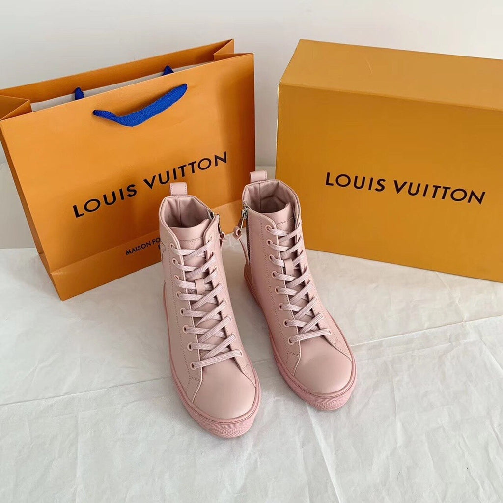 Louis Vuitton Stellar Sneaker Boots Calfskin Leather Fall/Winter Collection 1A57CK Pink