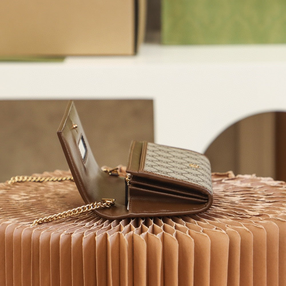 Gucci Horsebit 1955 Wallet With Chain 19cm Beige