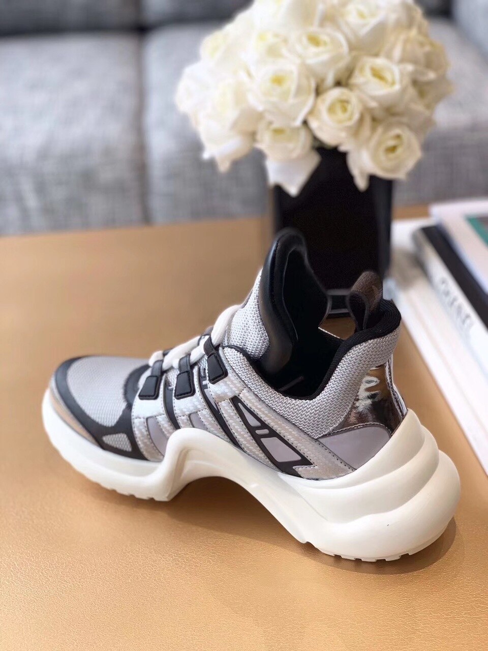 Louis Vuitton Archlight Sneakers Calfskin Leather Fall/Winter Collection Grey