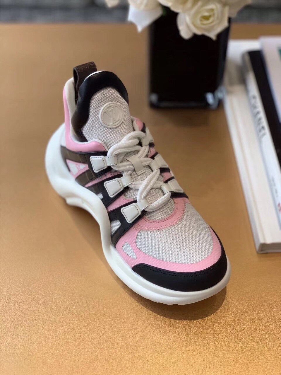 Louis Vuitton Archlight Sneakers Calfskin Leather Fall/Winter 2019 Collection 1A57CK Pink/Black