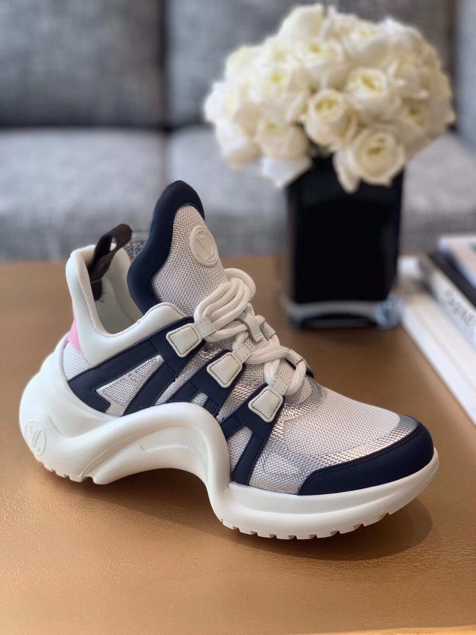 Louis Vuitton Archlight Sneakers Calfskin Leather Fall/Winter Collection White/Silver/Black
