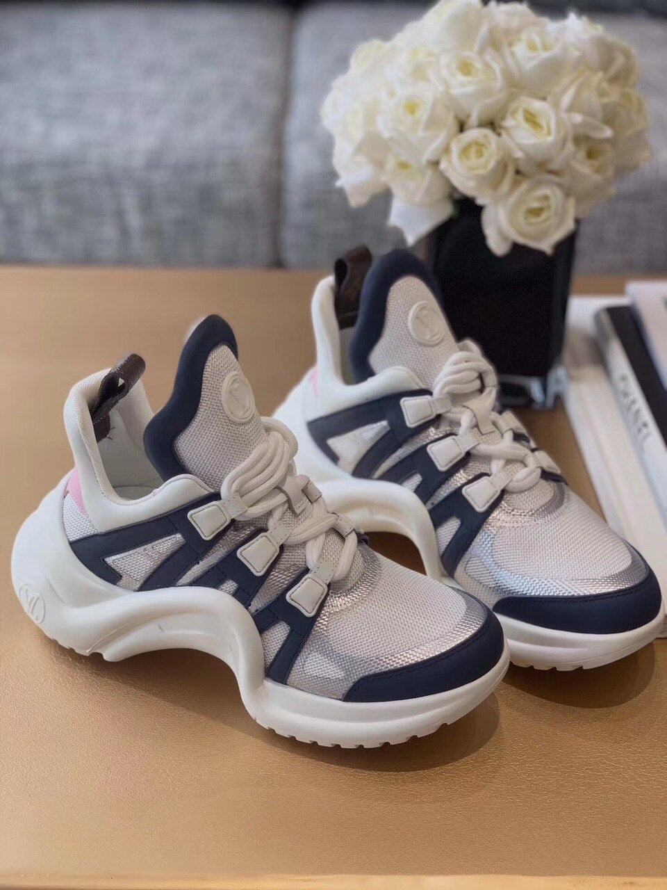 Louis Vuitton Archlight Sneakers Calfskin Leather Fall/Winter Collection White/Silver/Black