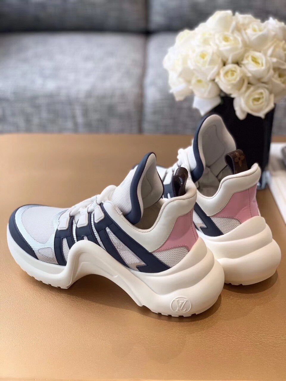 Louis Vuitton Archlight Sneakers Calfskin Leather Fall/Winter Collection White/Silver/Black