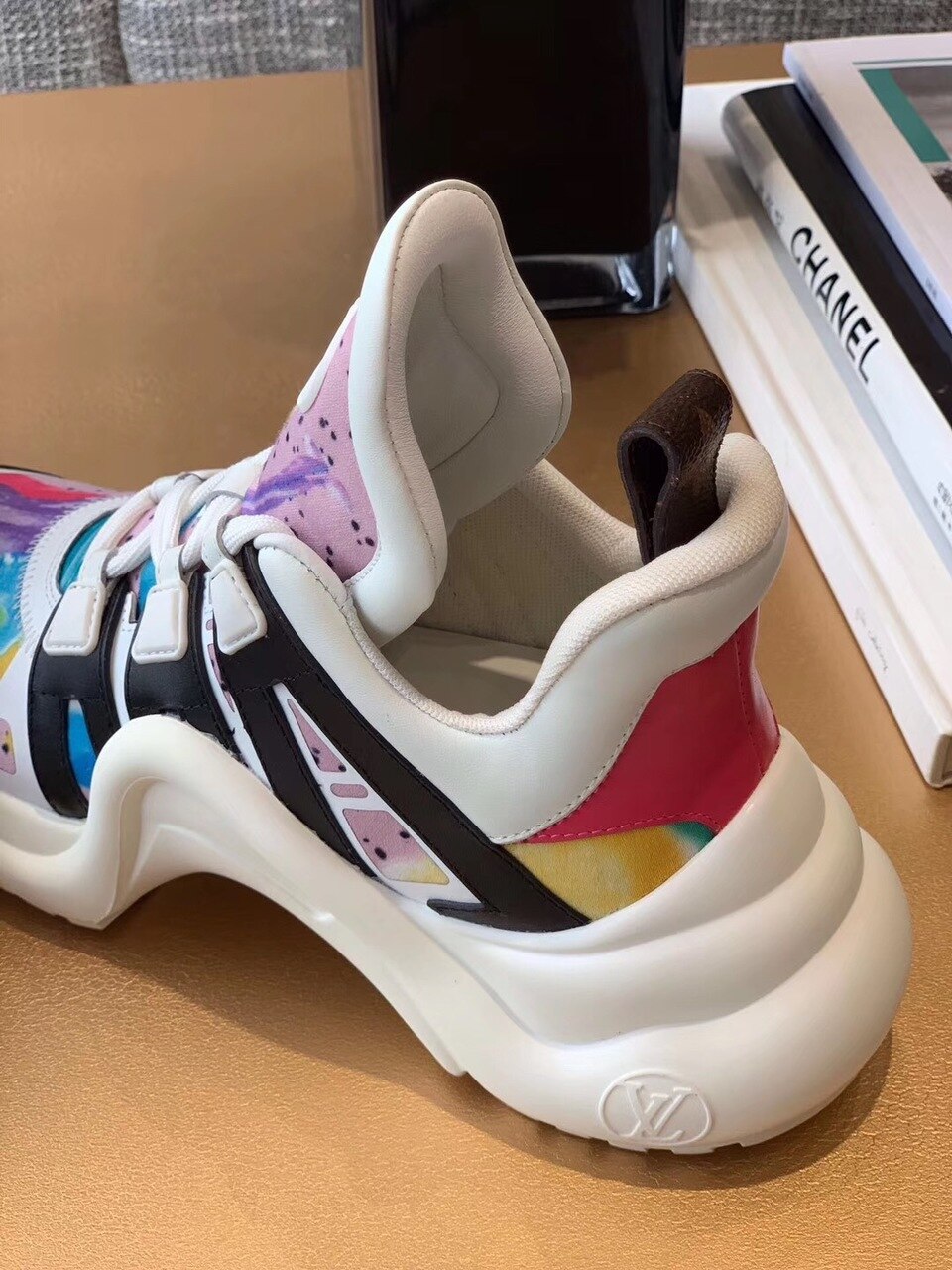 Louis Vuitton Archlight Sneakers Calfskin Leather Fall/Winter Collection 1A58BC Paint Splatter/Multicolor