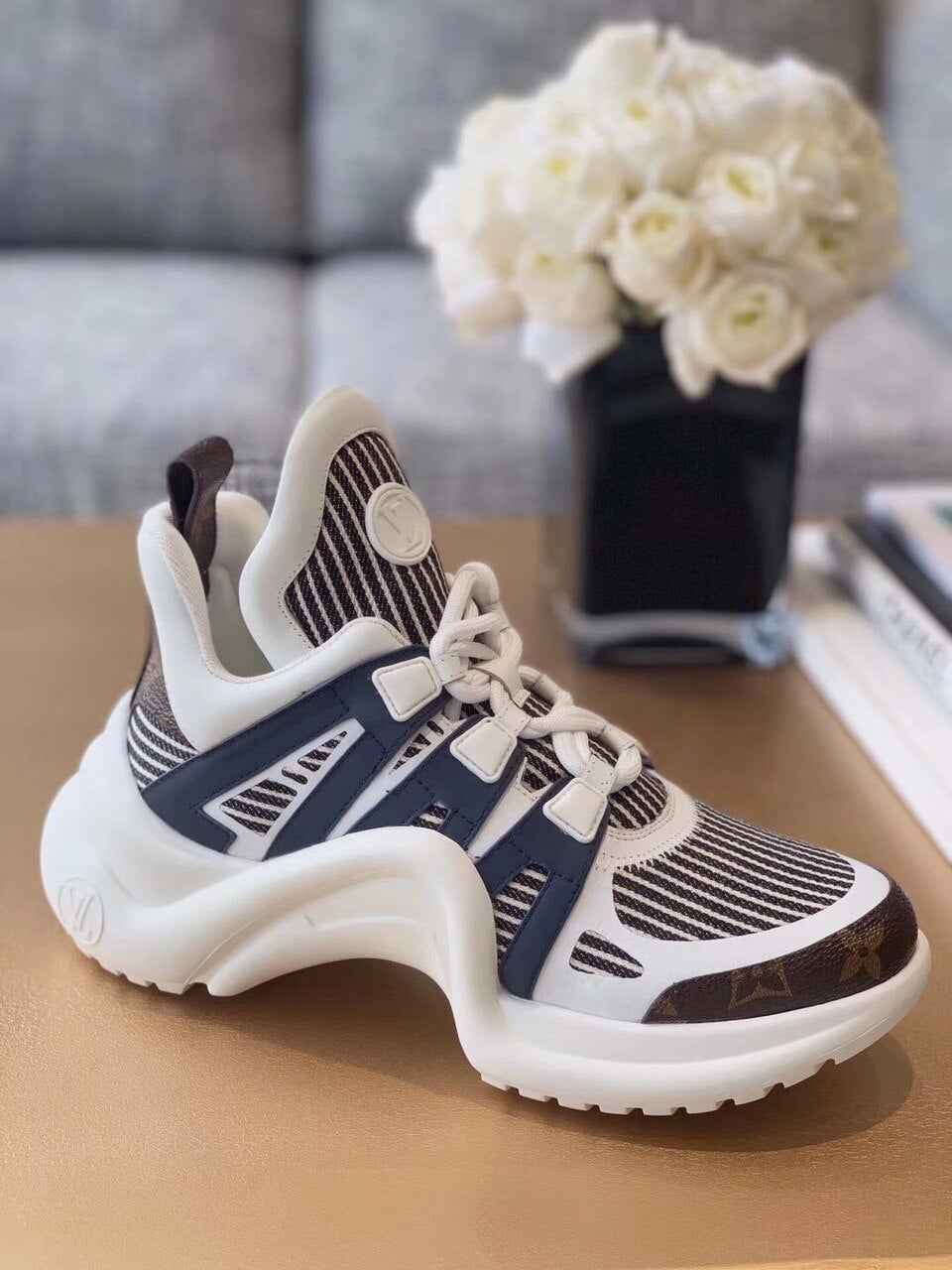 Louis Vuitton Archlight Sneakers Calfskin Leather Fall/Winter Collection White/Black/Brown