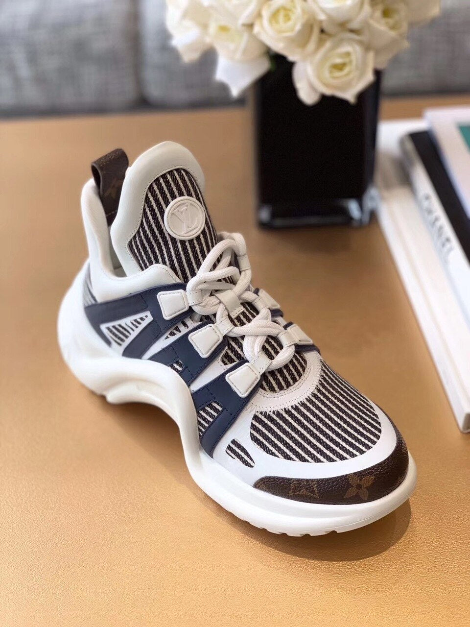 Louis Vuitton Archlight Sneakers Calfskin Leather Fall/Winter Collection White/Black/Brown