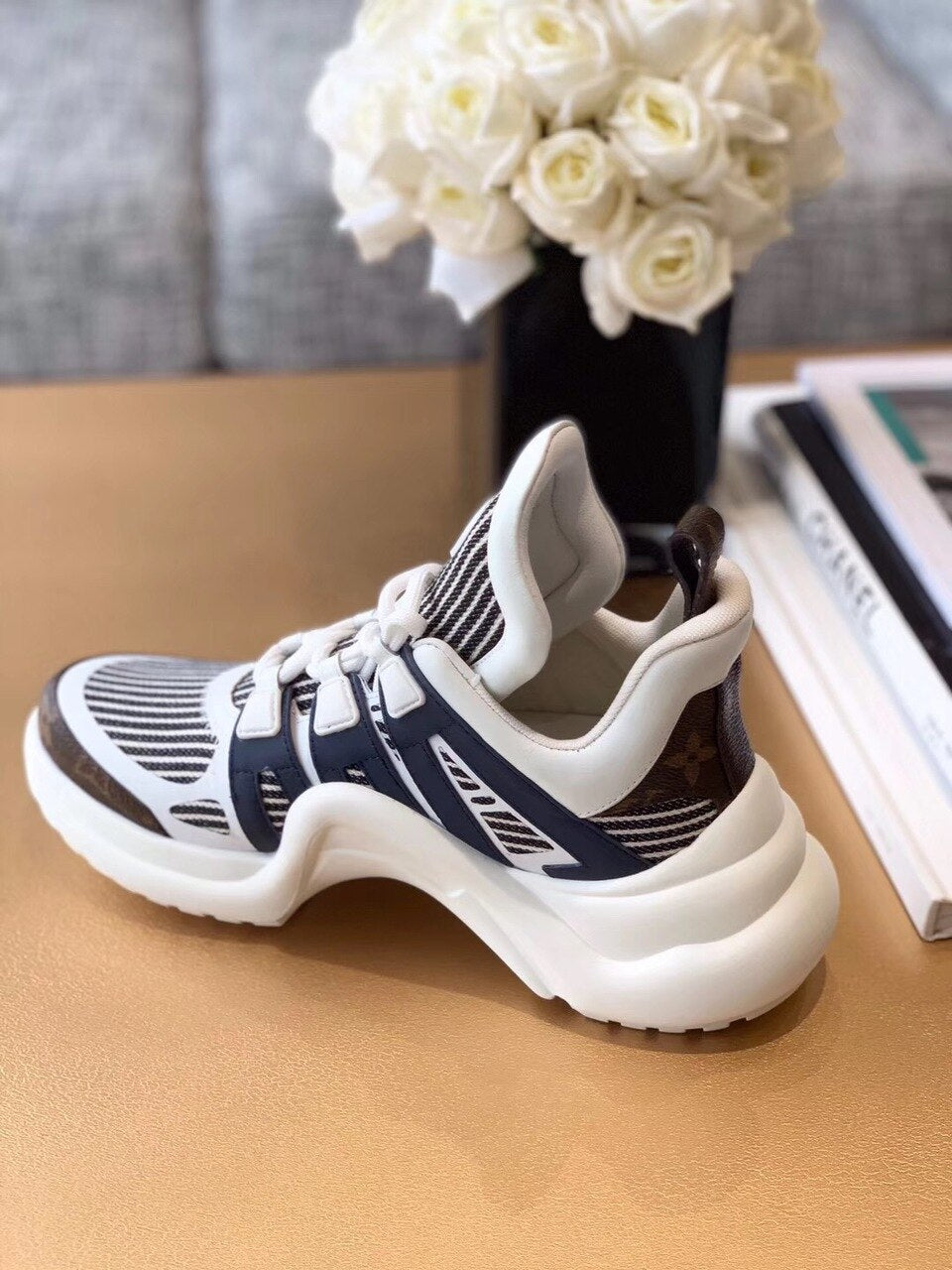 Louis Vuitton Archlight Sneakers Calfskin Leather Fall/Winter Collection White/Black/Brown