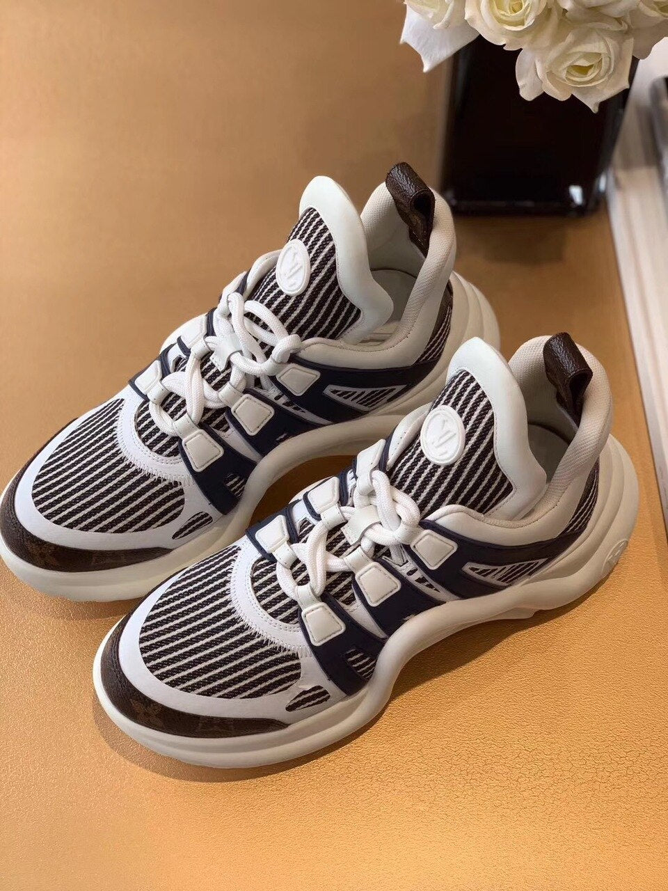 Louis Vuitton Archlight Sneakers Calfskin Leather Fall/Winter Collection White/Black/Brown