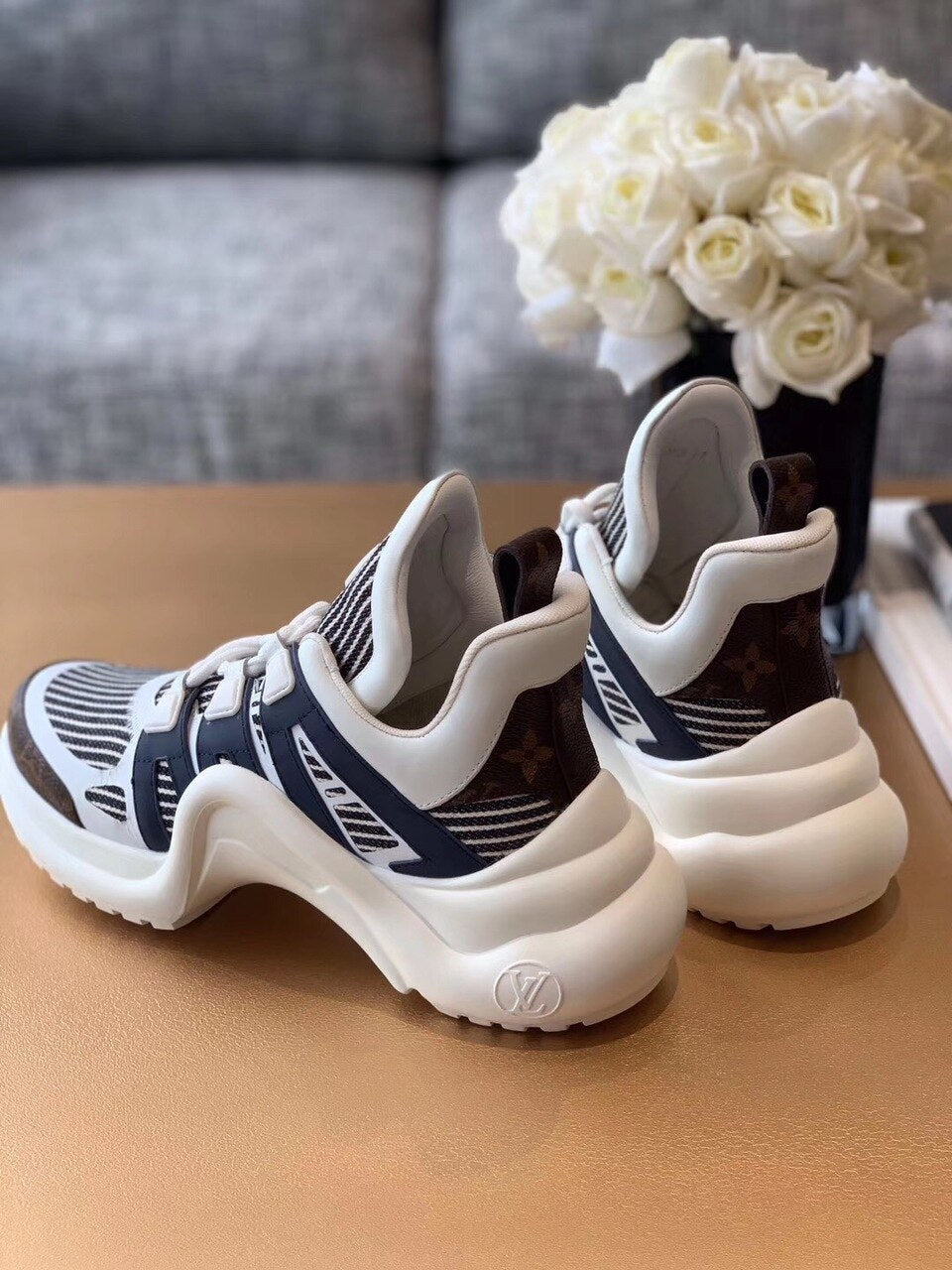 Louis Vuitton Archlight Sneakers Calfskin Leather Fall/Winter Collection White/Black/Brown