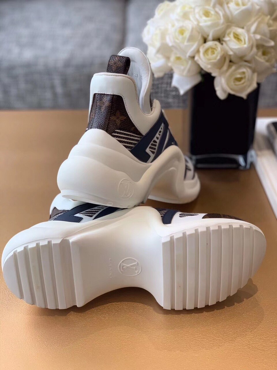Louis Vuitton Archlight Sneakers Calfskin Leather Fall/Winter Collection White/Black/Brown